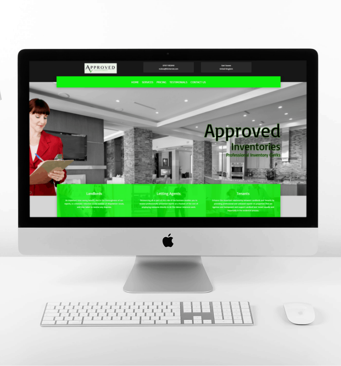 Approved Inventories website by Expert Web Design Bexhill 
