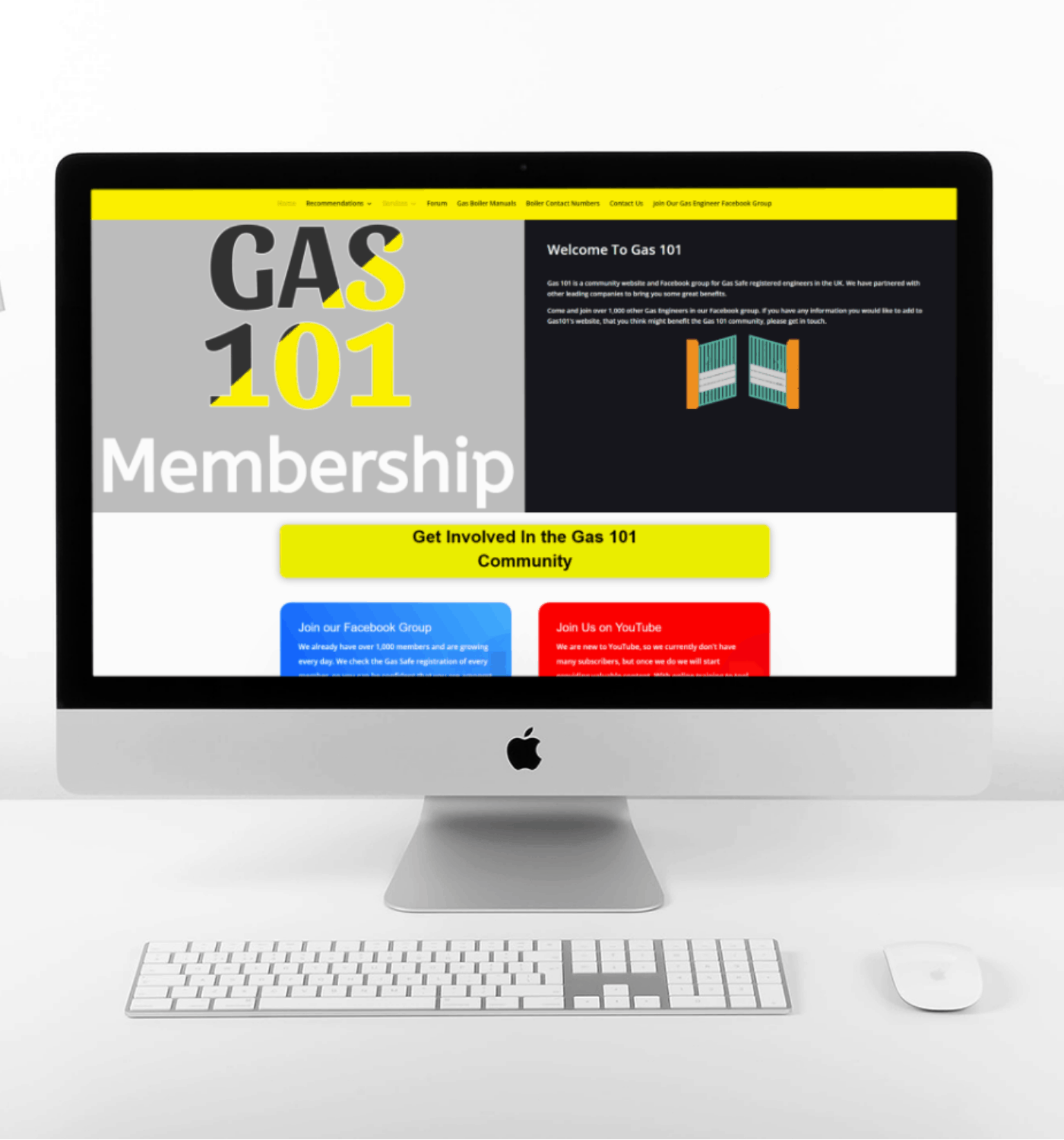 Gas 101 community website made by Expert Wed Design Bexhill