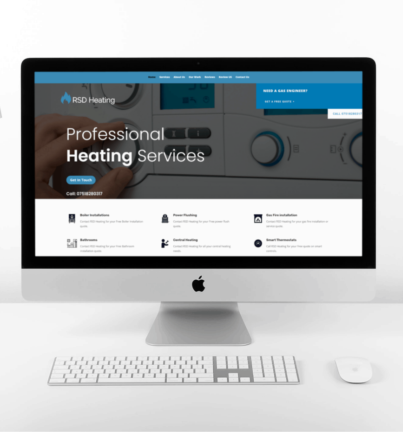 RSD Heatings Website made by Expert Web Design In Bexhill